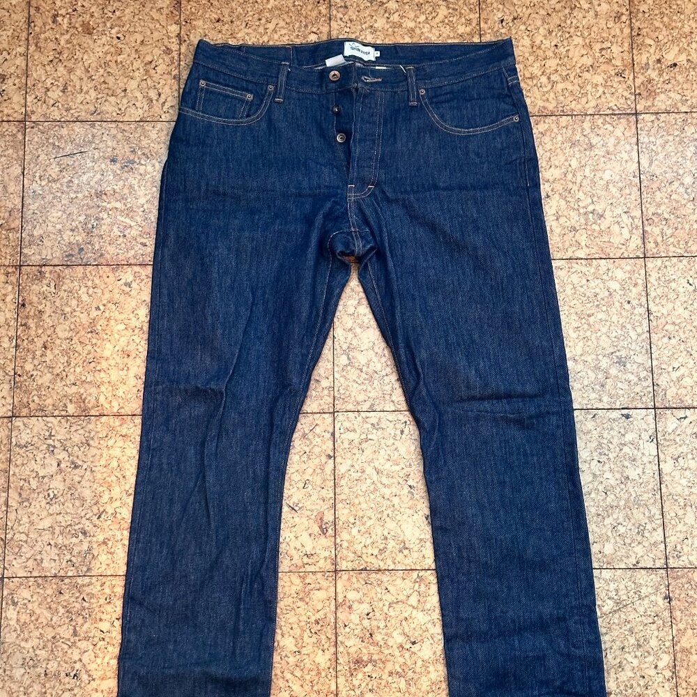 Taylor Stitch Denim Jeans, Democratic Fit Size 36 Dark Wash
